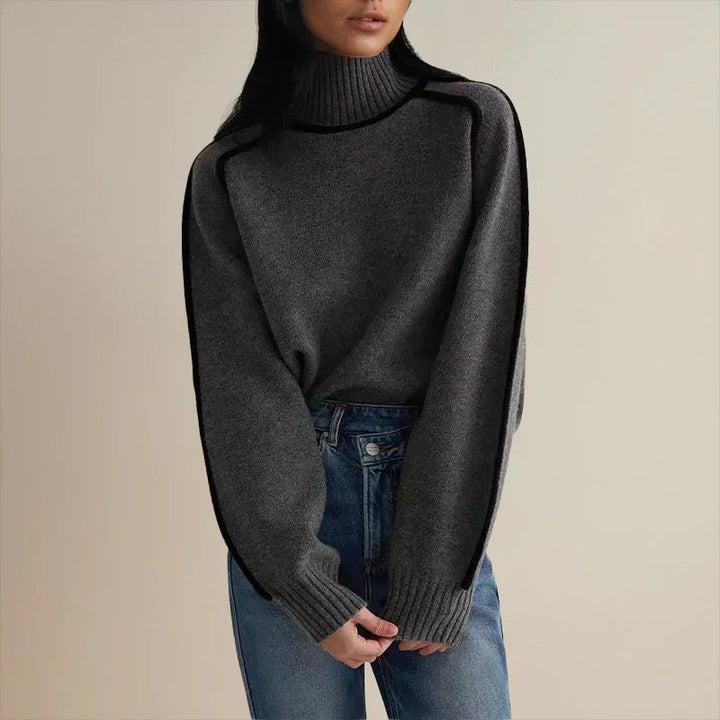 Camila | Oversize-Strickpullover mit Rollkragen und Farbblock-Design für Damen 8