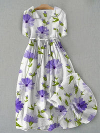 Levke | Lässiges Vintage-Wickelkleid mit Blumenmuster für Damen