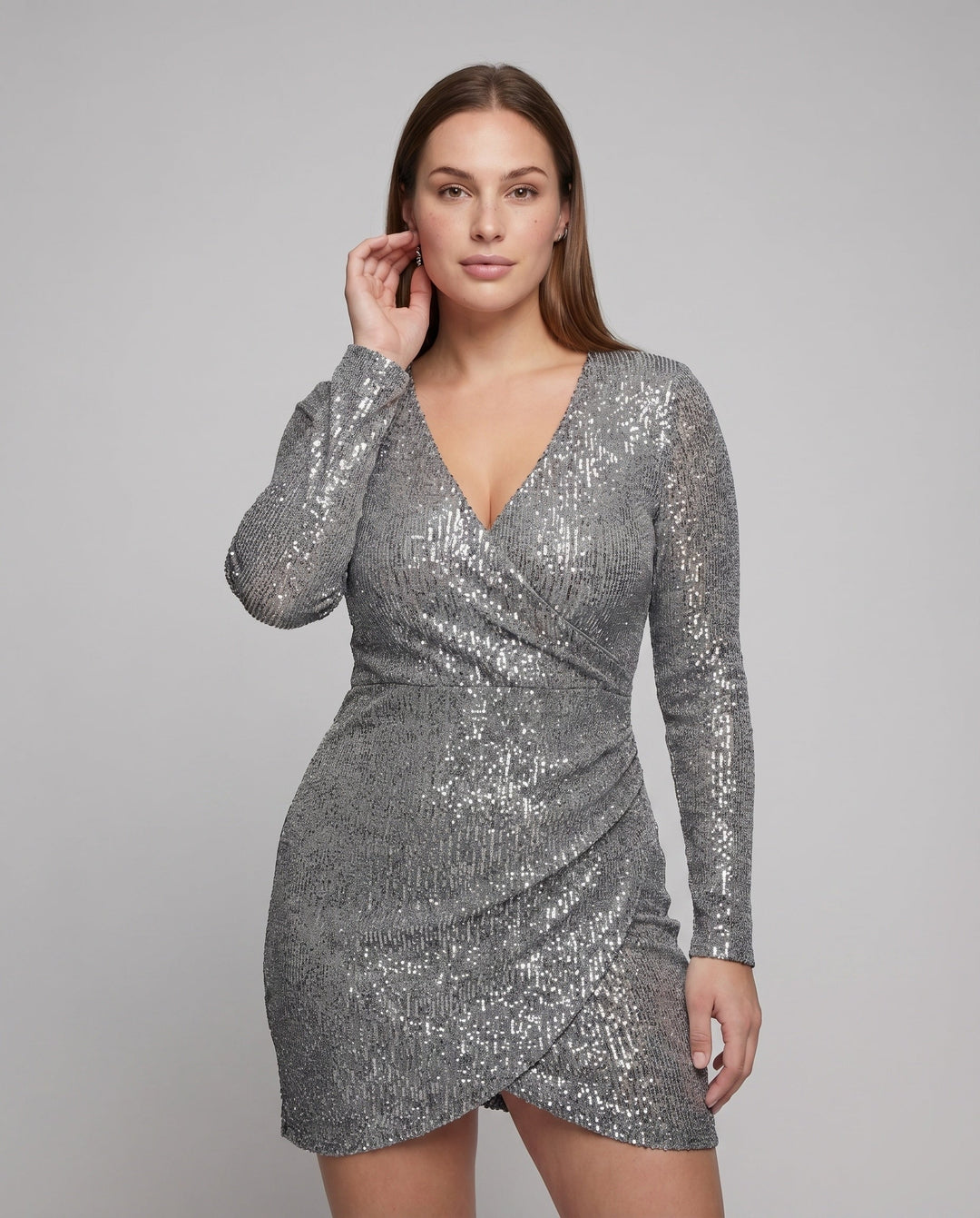Celeste | Bodycon-Kleid mit V-Ausschnitt und Rüschen für den Abschlussball 2