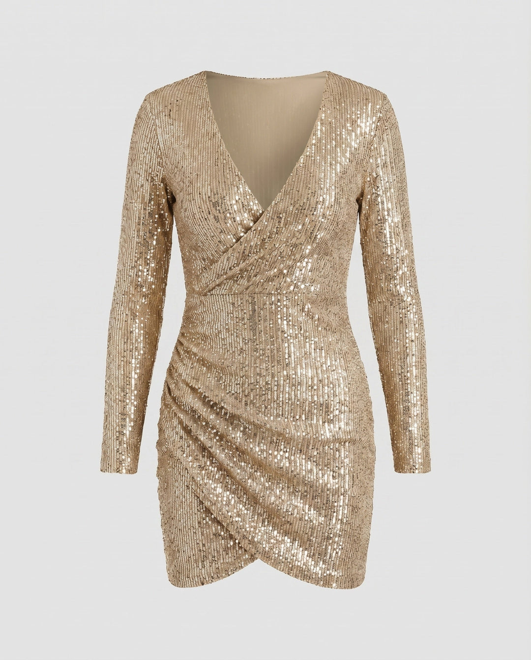 Celeste | Bodycon-Kleid mit V-Ausschnitt und Rüschen für den Abschlussball 5