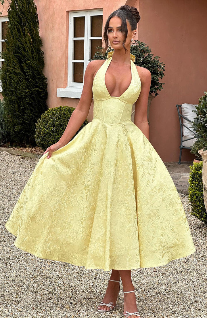 Celia | Damenkleid Hochzeitsgast Elegant V-Ausschnitt Festlich Fließend 6