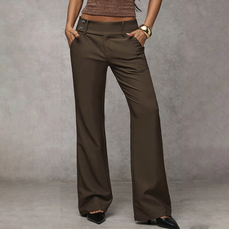 Celine | Elegante, Taillierte & Atembare Anzughose Damen – Schwarze Flare-Hose für Stilbewusste 7