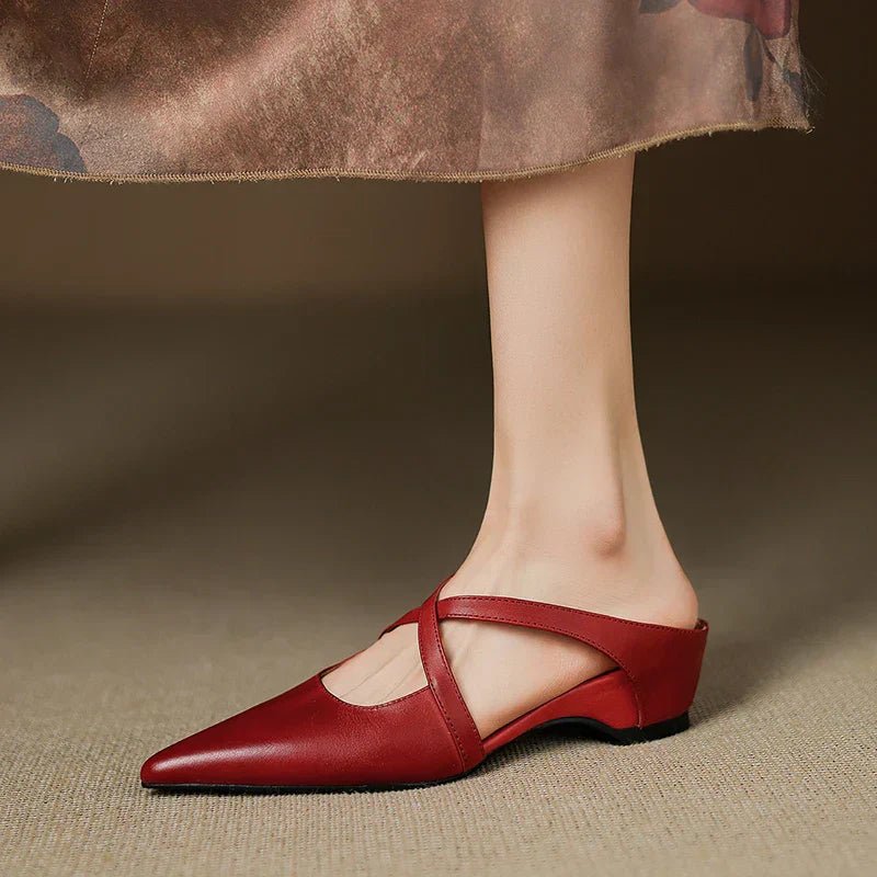 Clara | Elegante Mules Damen mit Absatz – Stilvolle Leder Mule Schuhe für jeden Anlass 3