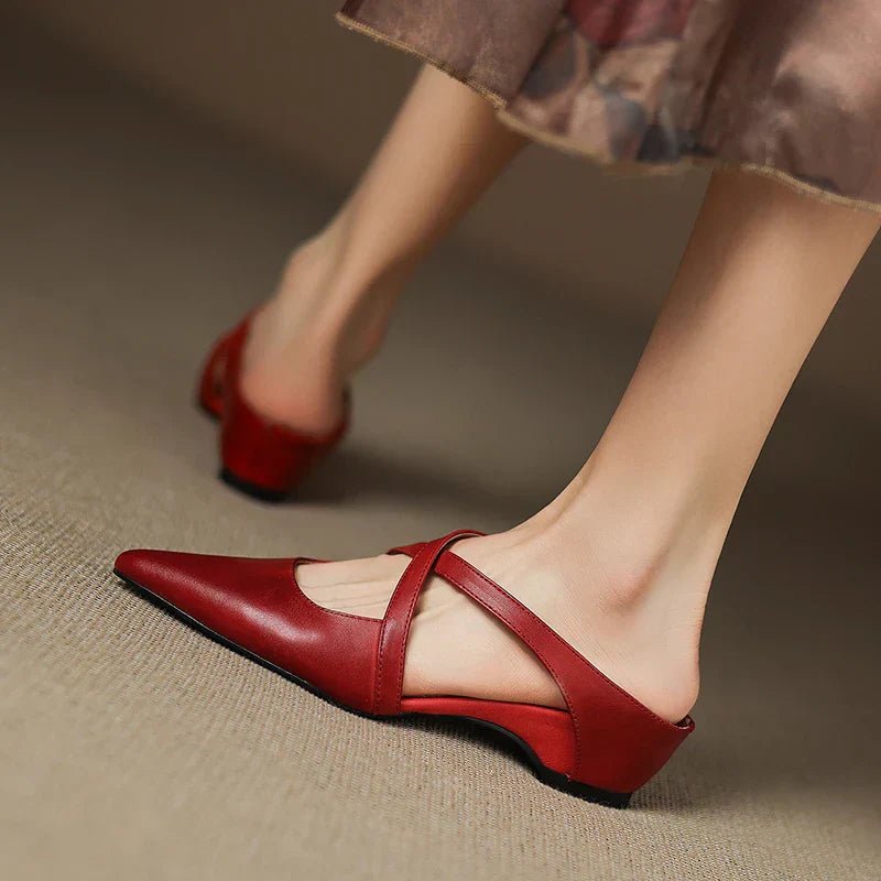 Clara | Elegante Mules Damen mit Absatz – Stilvolle Leder Mule Schuhe für jeden Anlass 6