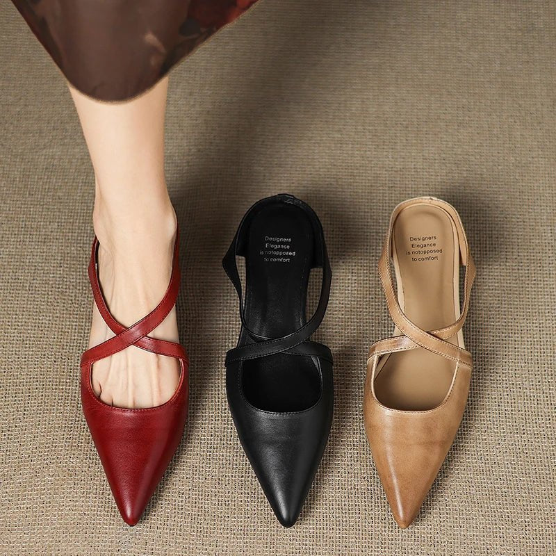 Clara | Elegante Mules Damen mit Absatz – Stilvolle Leder Mule Schuhe für jeden Anlass 7