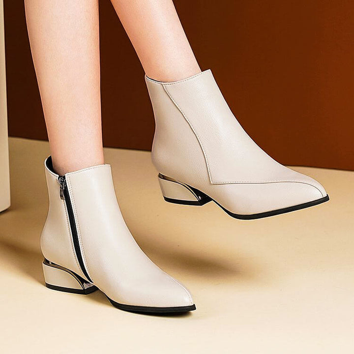 Clara | Elegante und stilvolle Damen-Stiefeletten mit niedrigem Absatz 3