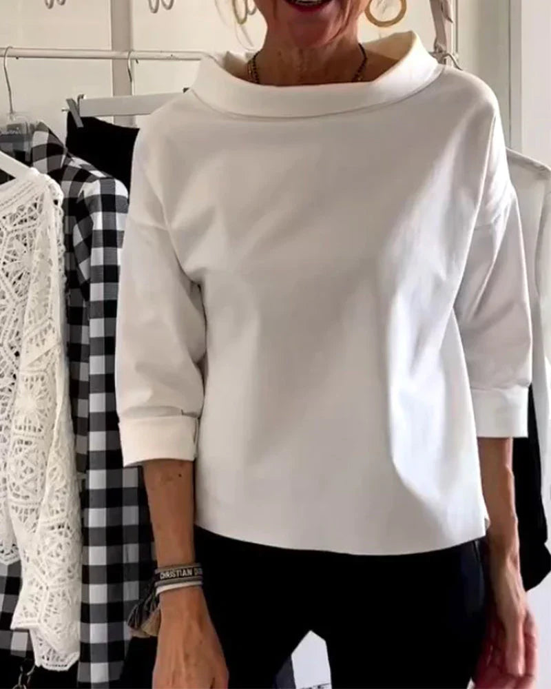 Clara | Elegantes und bequemes Bateau Ausschnitt Oberteil 3
