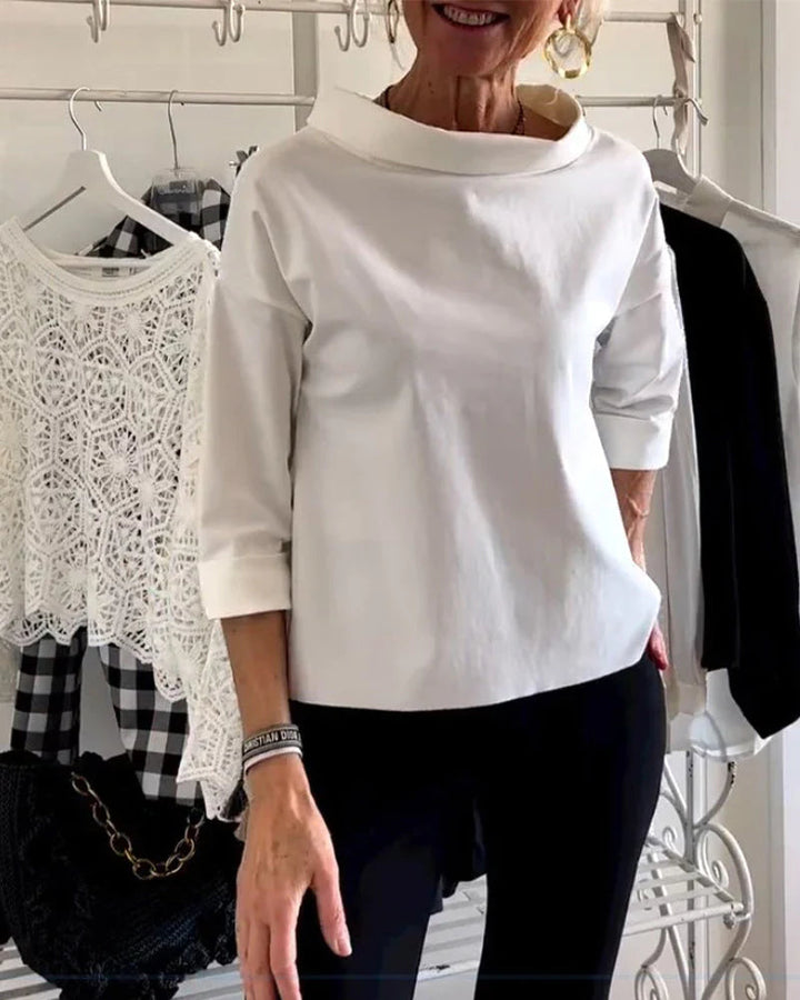 Clara | Elegantes und bequemes Bateau Ausschnitt Oberteil 4
