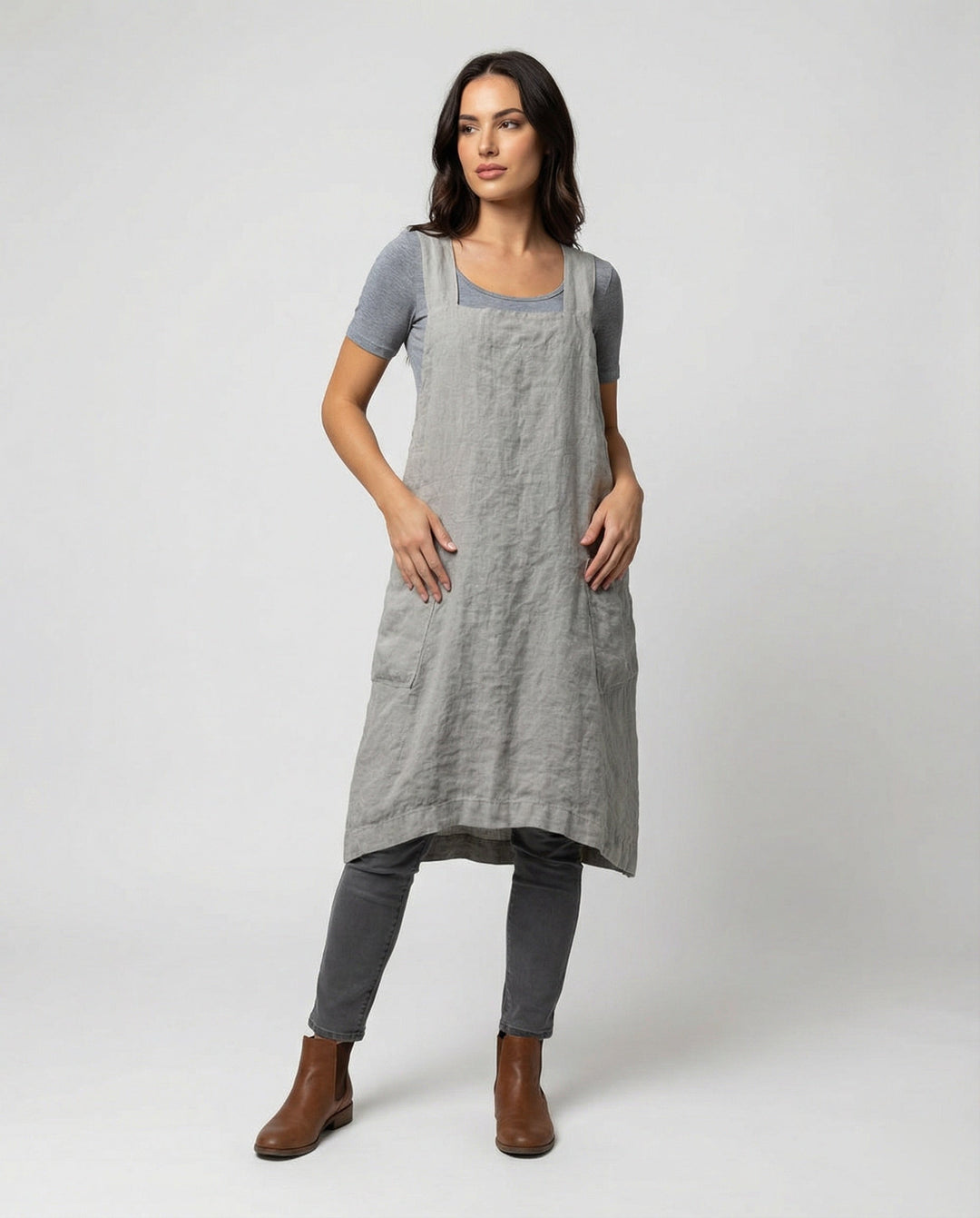 Clara | Stilvolles und bequemes Baumwoll Schürzenkleid 0