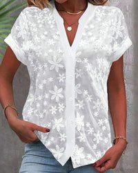 Poppy | Verspielte Sommerbluse mit Spitzen-Details
