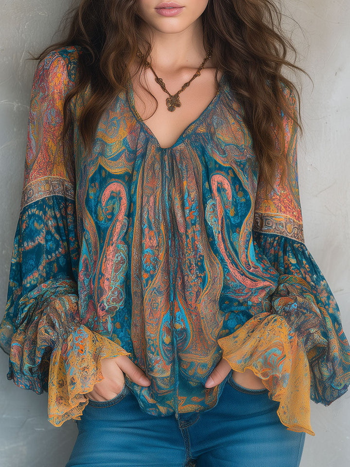 Cylara | Elegante Rüschen Chiffonbluse 0