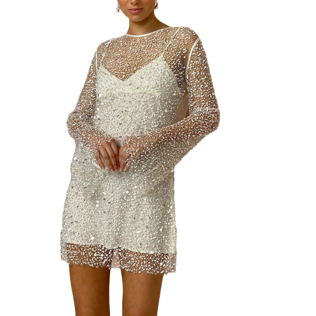 Daanika | Schillerndes und elegantes Glitzer-Partykleid 6