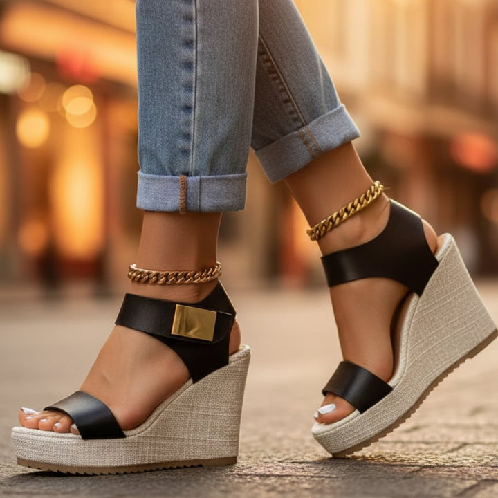Dalia | Bequeme, Elegante &amp; Orthopädische Keilabsatzsandalen 2