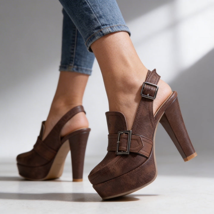 Dalia | Damen Schuhe Schuhe Damen Plateau Slingback Elegant Komfortabel 0