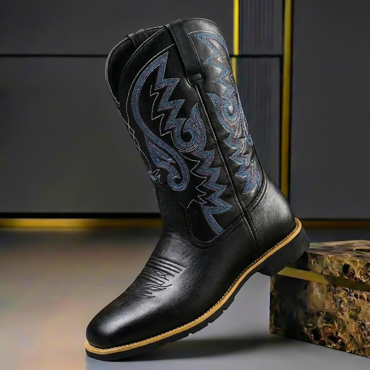 David | Bestickte Heritage Echtlederstiefel 1