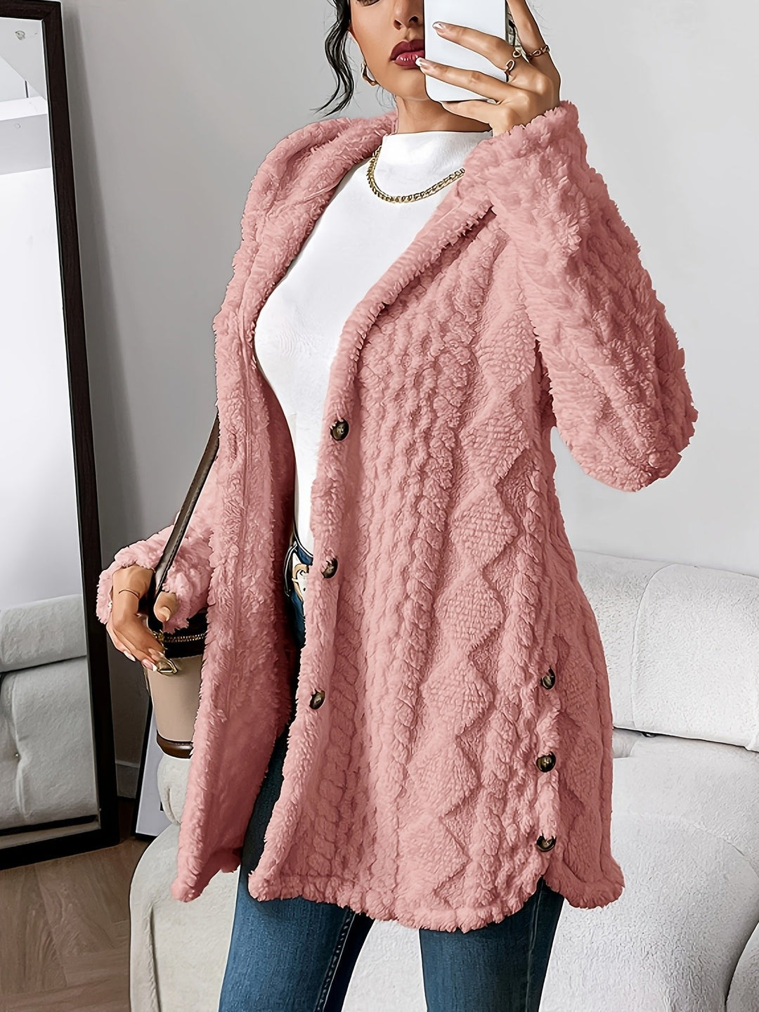 Doreen | Luxuriöser Kapuzencardigan aus kuscheligem Fleece 7