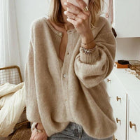 Sarah | Elegante Und Zeitlose Strick-Strickjacke Mit Knopfleiste