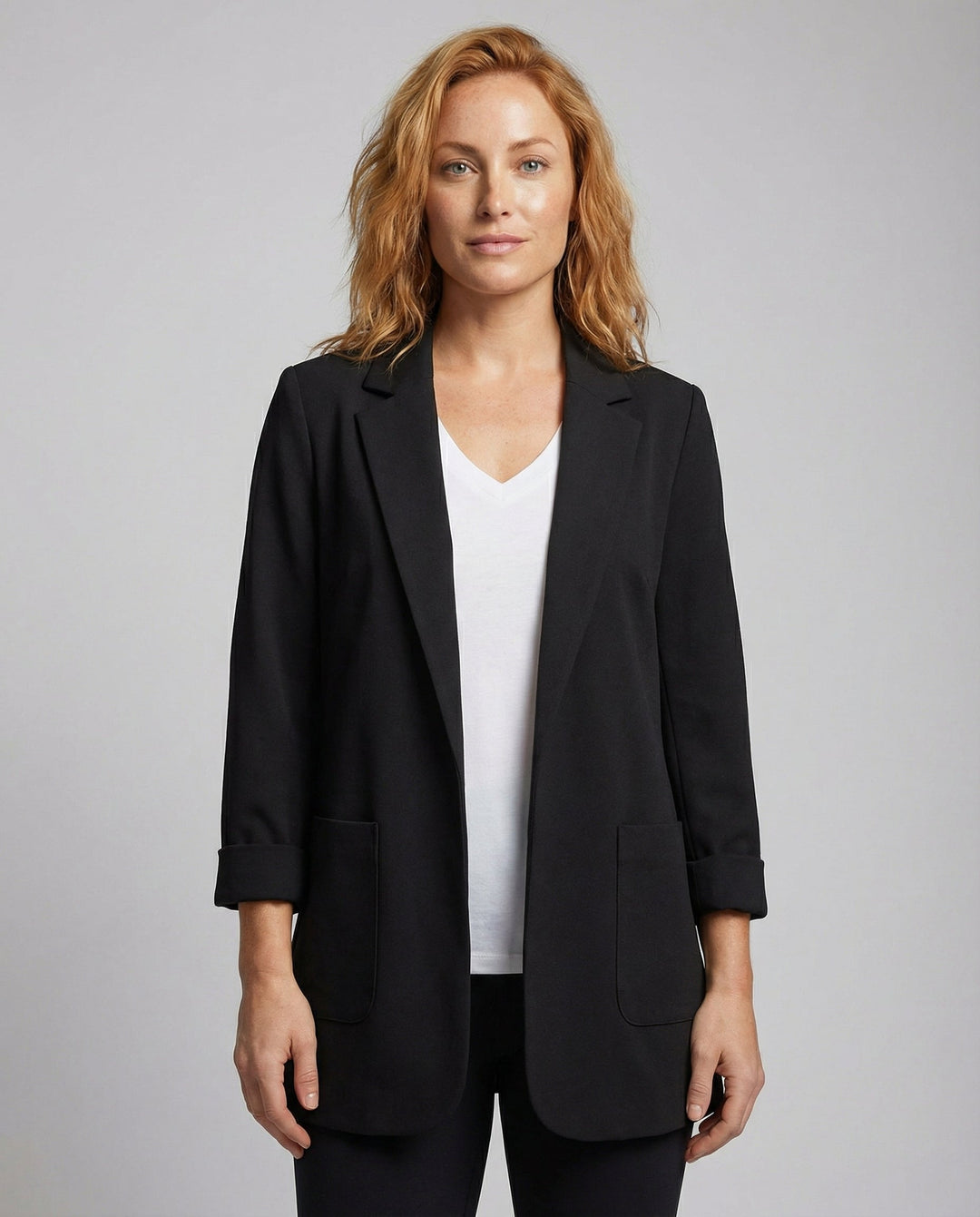 Elara | Eleganter, Fließender &amp; Vielseitiger Damen Longline-Blazer 0