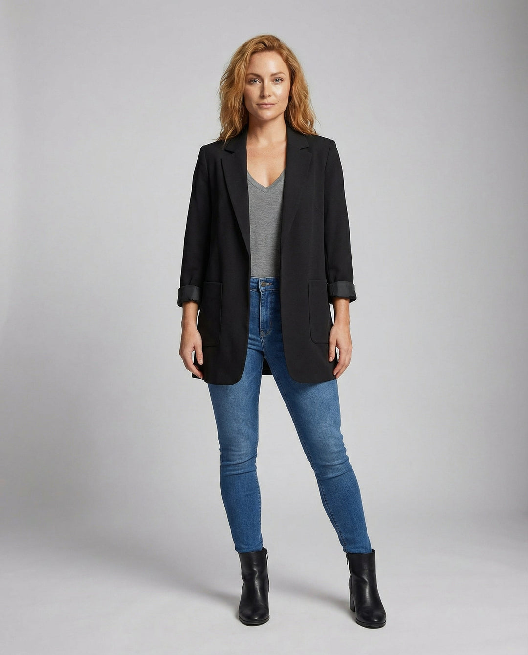 Elara | Eleganter, Fließender &amp; Vielseitiger Damen Longline-Blazer 1