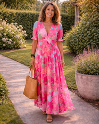 Aria | Elegantes und fließendes Plissee-Maxikleid