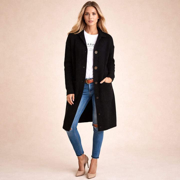 Elara | Gemütliche, elegante lange Strickjacke 2