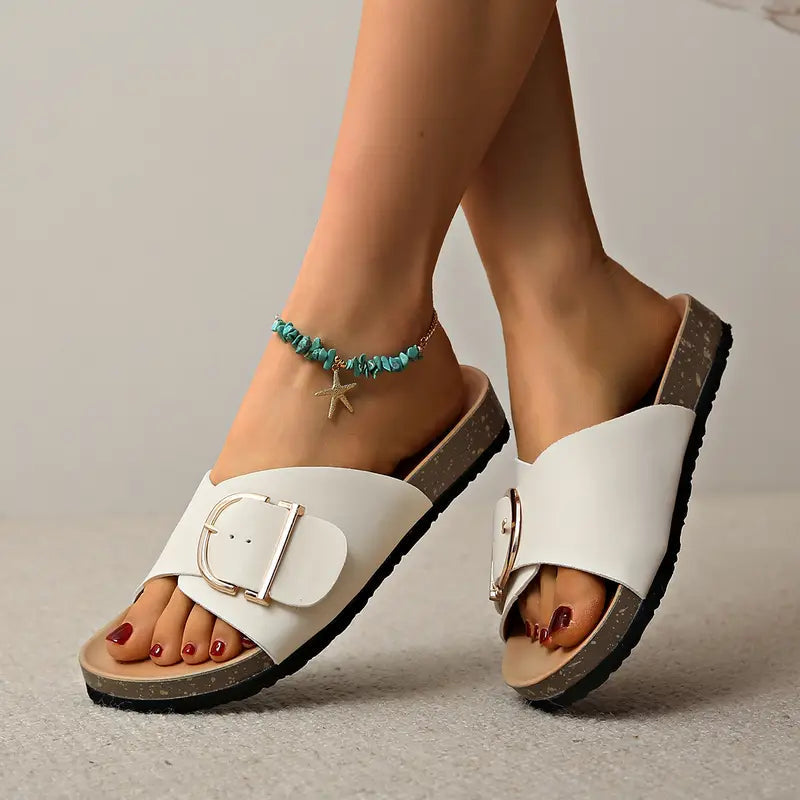 Elena | Elegante und bequeme orthopädische Flachsandale 9