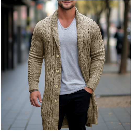 Elio | Eleganter und komfortabler langer Herren Strickjacke 0