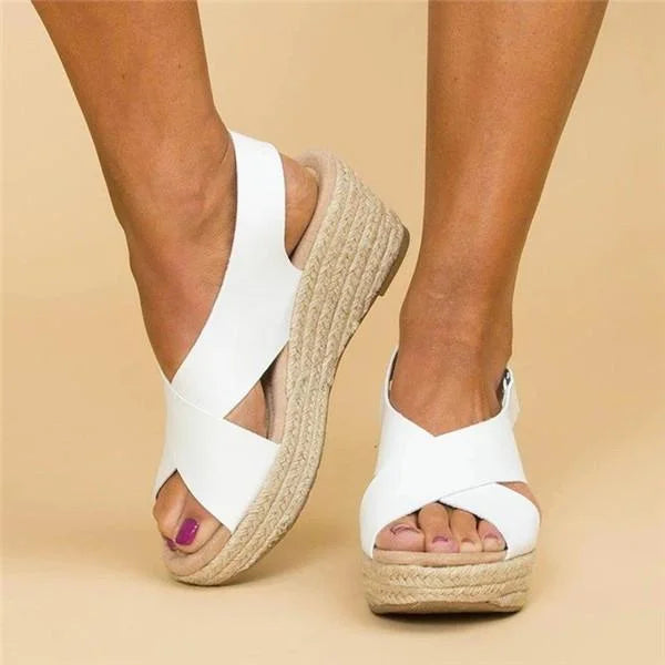 Elisa | Atmungsaktive und bequeme orthopädische Sommer Keilabsatzsandalen 0