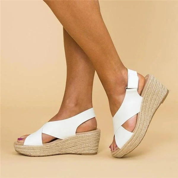 Elisa | Atmungsaktive und bequeme orthopädische Sommer Keilabsatzsandalen 4
