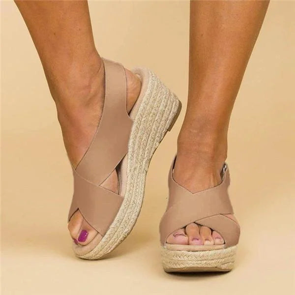 Elisa | Atmungsaktive und bequeme orthopädische Sommer Keilabsatzsandalen 7