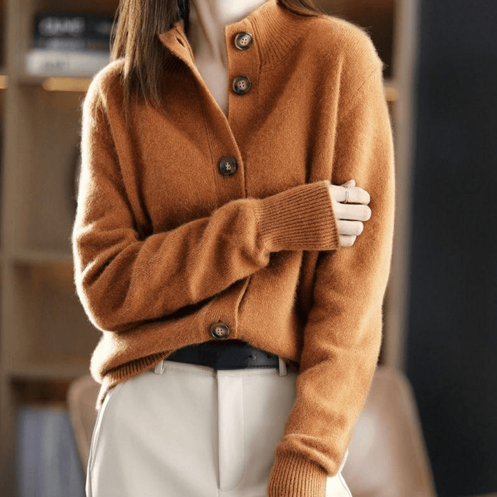 Elise | Luxuriöse und elegante Damen Kaschmir Strickjacke 0