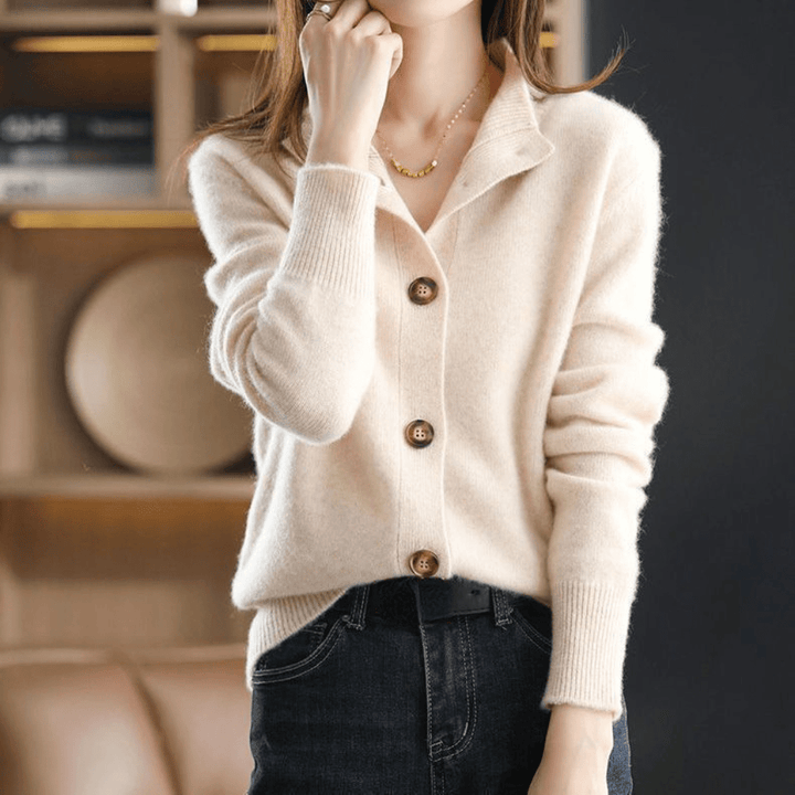 Elise | Luxuriöse und elegante Damen Kaschmir Strickjacke 8