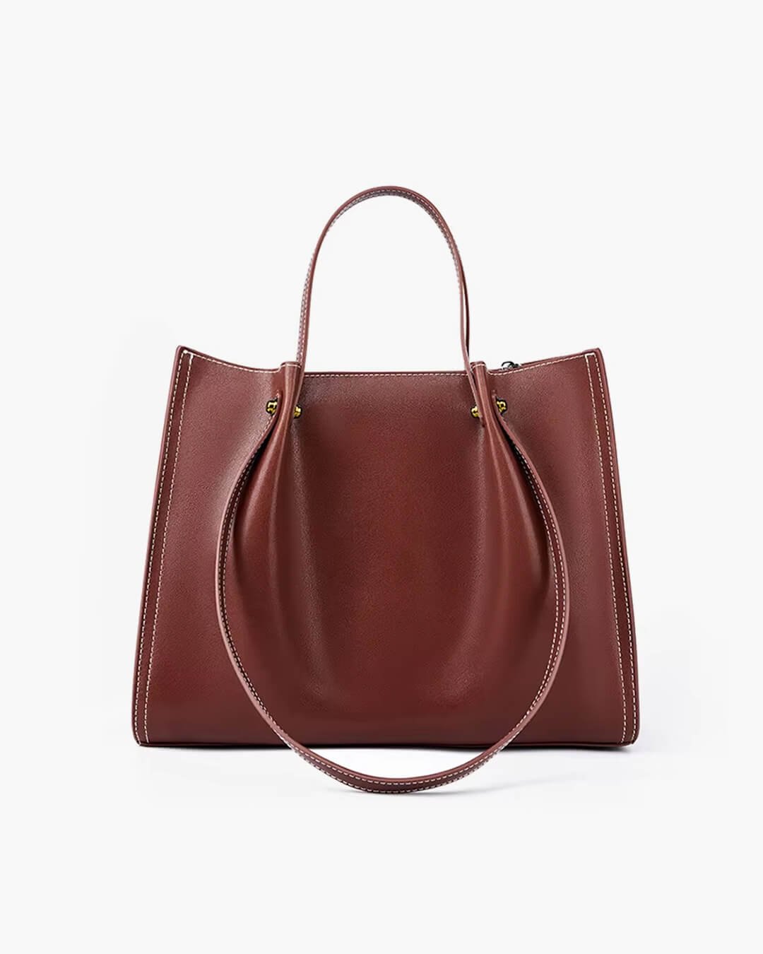 Elowen | Elegante Tragetasche aus Veganem Leder mit Kontrastnähten 3