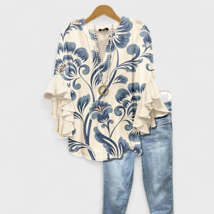 Elysia | Bequemes, Feminines &amp; Versatile Damen Blumenmuster Top 1