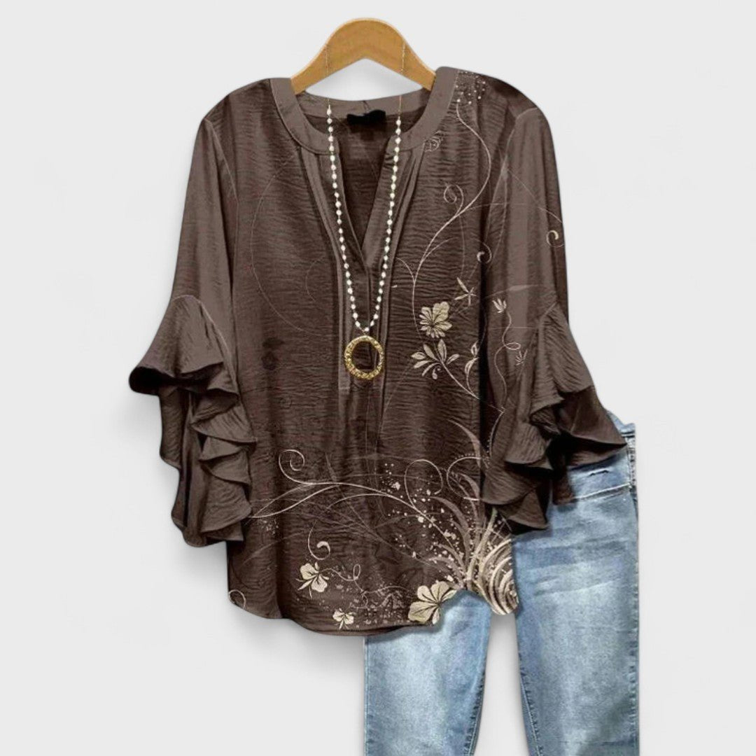 Elysia | Bequemes, Feminines &amp; Versatile Damen Blumenmuster Top 4