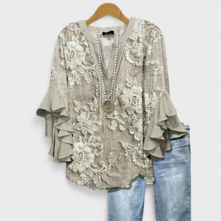 Elysia | Bequemes, Feminines &amp; Versatile Damen Blumenmuster Top 7