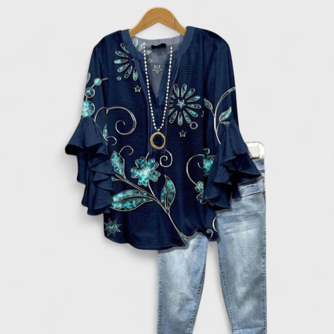 Elysia | Bequemes, Feminines &amp; Versatile Damen Blumenmuster Top 9