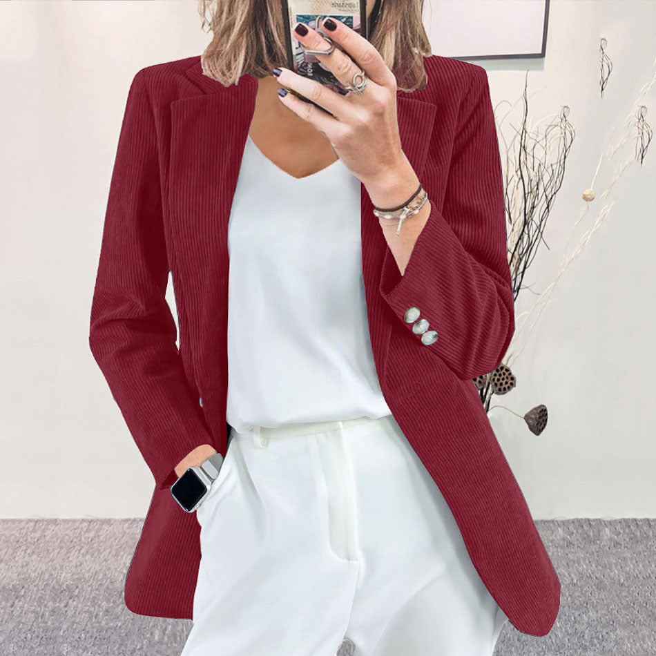 Elysia | Eleganter, Zeitloser &amp; Bequemer Damen Cord-Blazer 3