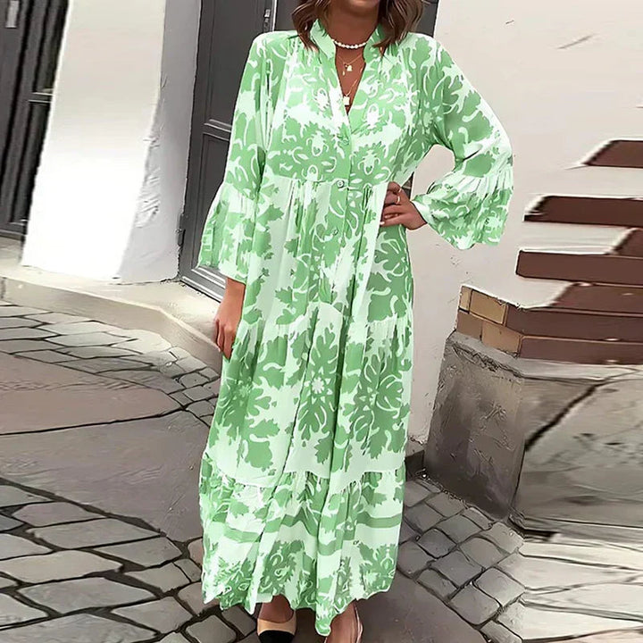Elysia | Elegantes, Vielseitiges &amp; Künstlerisches Langärmliges Midikleid 4