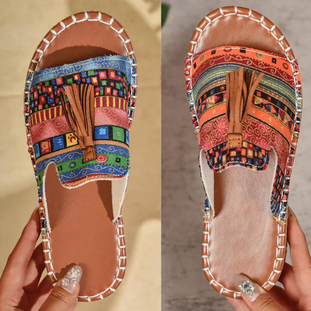Elysia | Leichte, Atmungsaktive & Stilvolle Sandalen Damen mit Quasten 6