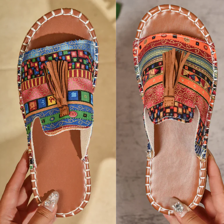 Elysia | Leichte, Atmungsaktive & Stilvolle Sandalen Damen mit Quasten 6