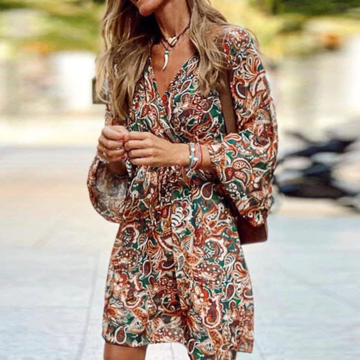 Elysia | Stilvolles, Elegantes &amp; Vielseitiges Damen-Minikleid mit Paisley-Print 2