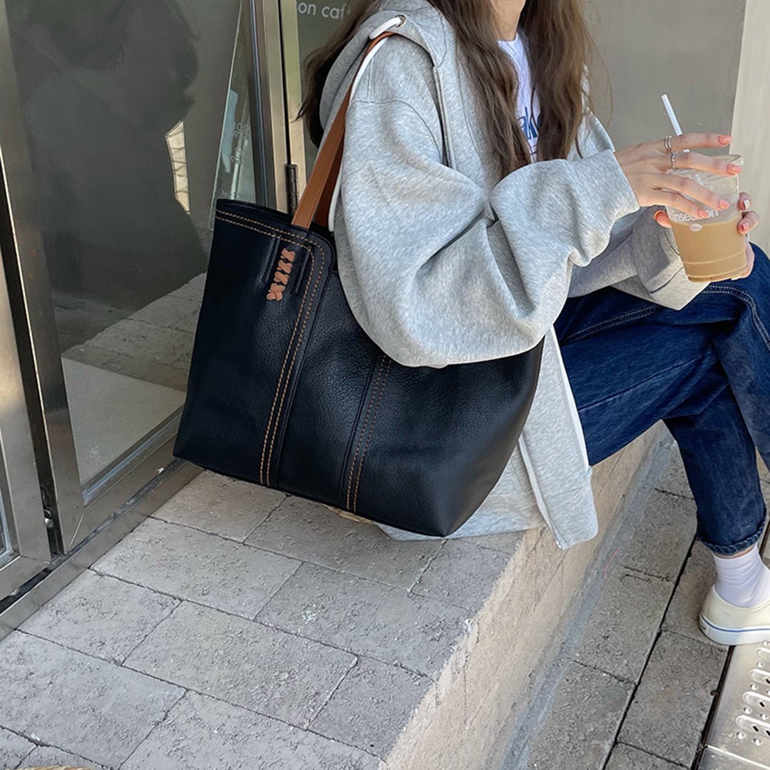 Emma | Elegante veganem Leder Tragetasche 4