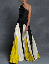 Sophie | Elegant Maxi Dress with Color-Block Design for Special Occasions