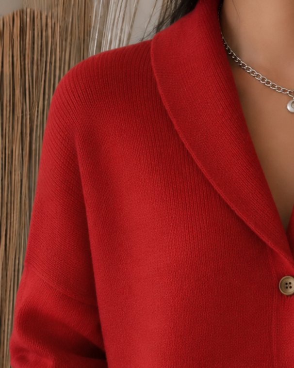 Emma | Lässiger Damen-Strickcardigan mit Knopfleiste und Kragen in bequemer Passform 3