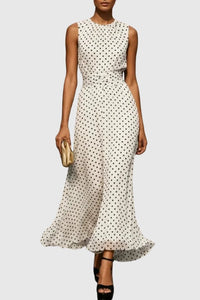 Alice | Elegant and Timeless Polka Dot Maxi Dress for Women