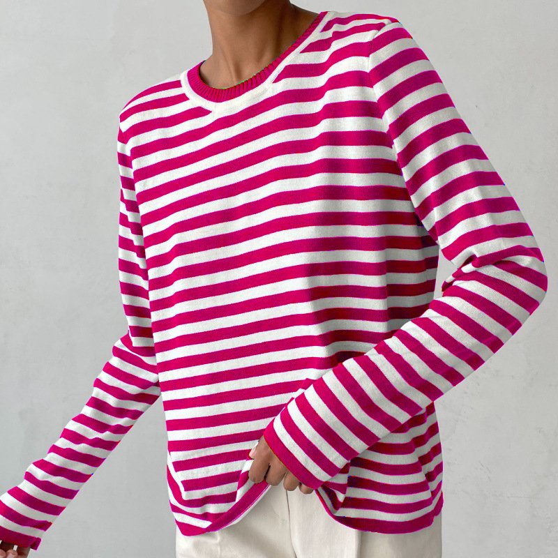 Evelyn | Damen-Langarmpullover mit maritim gestreiftem Muster und lockerer Passform 5