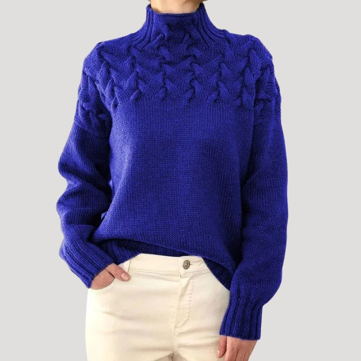Evelyn | Damen-Rollkragenpullover mit Zopfmuster 1