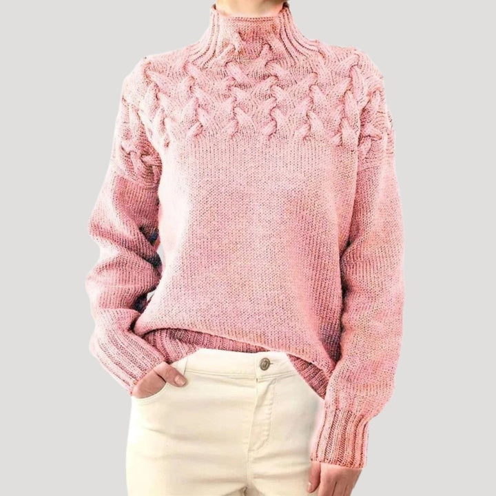 Evelyn | Damen-Rollkragenpullover mit Zopfmuster 3