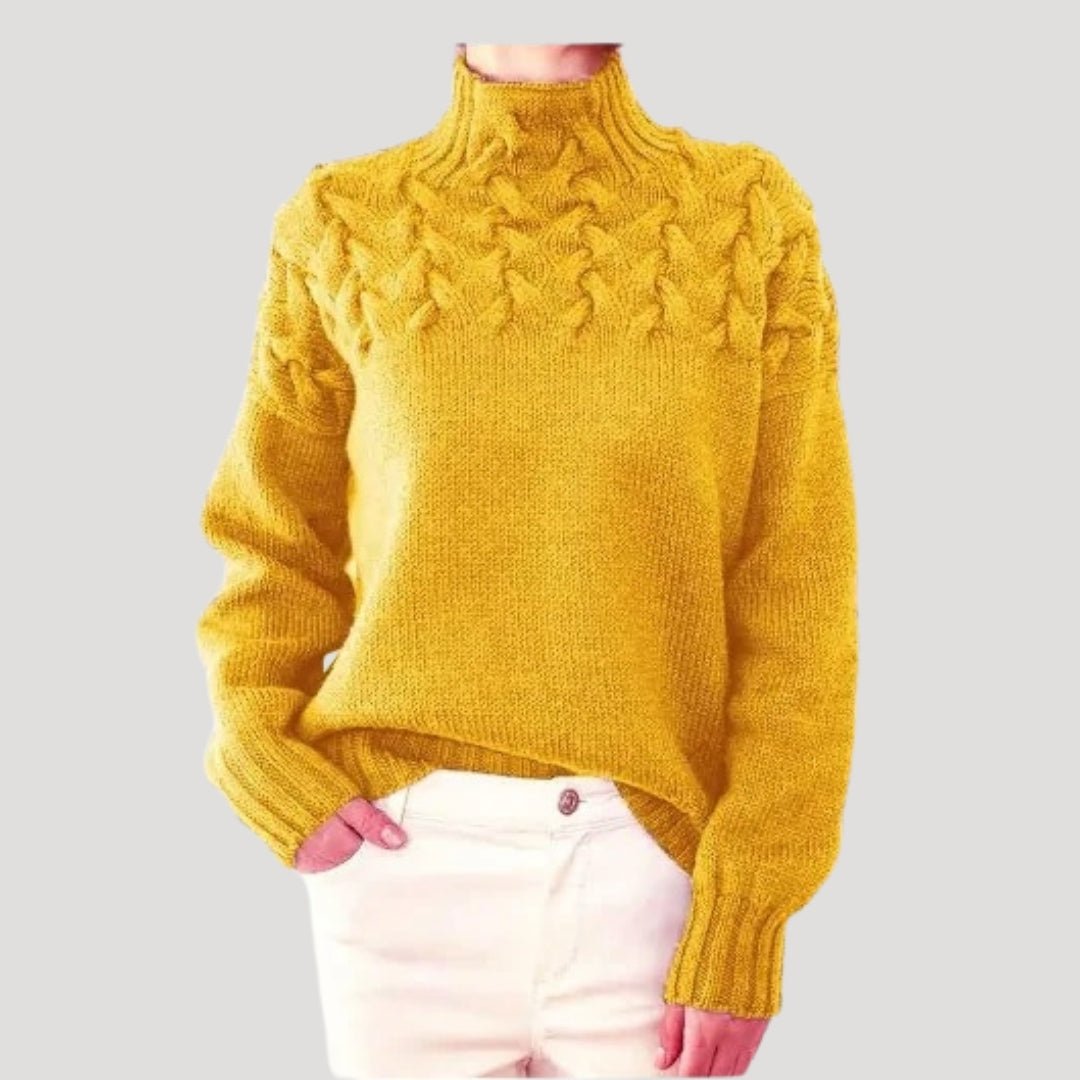 Evelyn | Damen-Rollkragenpullover mit Zopfmuster 5